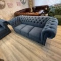 Chesterfield  Samt 3+2+1