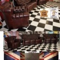 Chesterfield Möbel Set 3-2-1