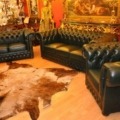 Chesterfield Modell Brighton Leder Garnitur 3+2+1