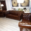 Chesterfield William 3+2+1 Garnitur Weiches Aniline S Leder