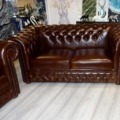 Chesterfield William 3+2+1 Garnitur Weiches Aniline S Leder