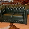 Chesterfield Modell Brighton Leder Garnitur 3+2+1
