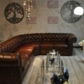 Chesterfield Ecke 290 x 240 Aniline Luxus Rinder Narben Leder