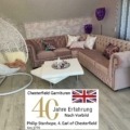 Chesterfield Ecksofa Samt Velours