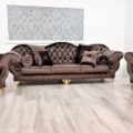 Chesterfield Designer Garnitur Hochwertiger Samt Velours