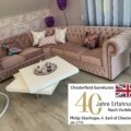 Chesterfield Ecksofa Samt Velours