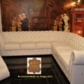 Chesterfield Garnitur 280×280 Ecke Weiß
