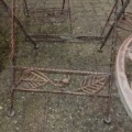 Garten Sitzgruppe aus Eisen verkupfert Tisch 4 Stühle