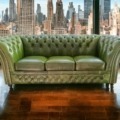 Chesterfield Luxus Leder Garnitur 3+2+1 Set