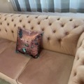 Chesterfield Ecksofa Samt Velours