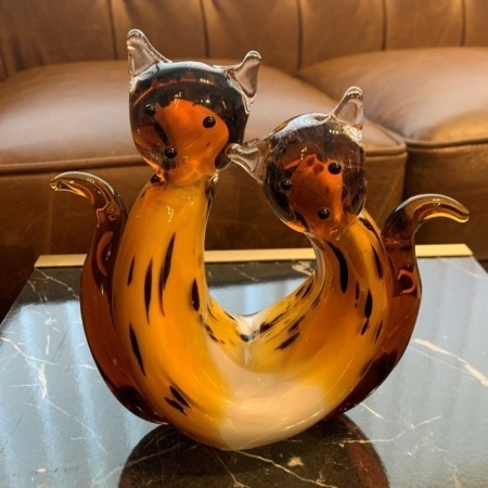 Glasskulptur Katzen