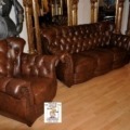 Chesterfield Monks 3-2-1  Leder D100