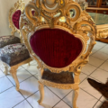 Esszimmer Barock Louis XV 4 Stühle + Tisch