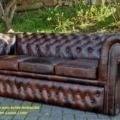 Chesterfield 3er Sitz Bett-Sofa Schlafsofa