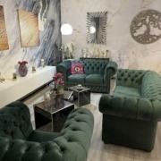 Chesterfield  Samt 3+2+1