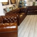 Chesterfield William 3+2+1 Garnitur Weiches Aniline S Leder
