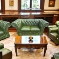 Chesterfield Luxus Leder Garnitur 3+2+1 Set