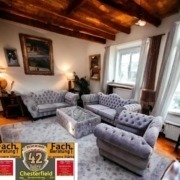 Chesterfield Designer Garnitur Hochwertiger Samt Velours