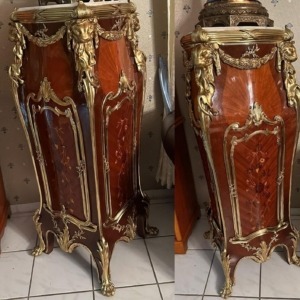 Sockel Ormolu/ Säulen 2 x im Stil von François Linke, 20. Jh., 2er Set Vintage