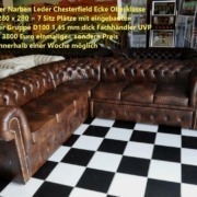 Chesterfield Eckgarnitur mit Schlaffunktion