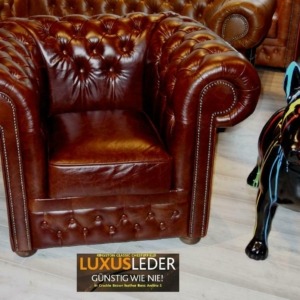 Chesterfield Osmond Luxus Aniline Leder Clubsessel Oberklasse