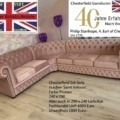 Chesterfield Ecksofa Samt Velours