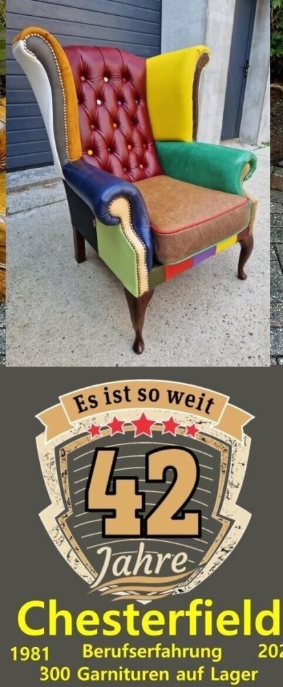 Chesterfield Ohrensessel „FUN WING CHAIR“