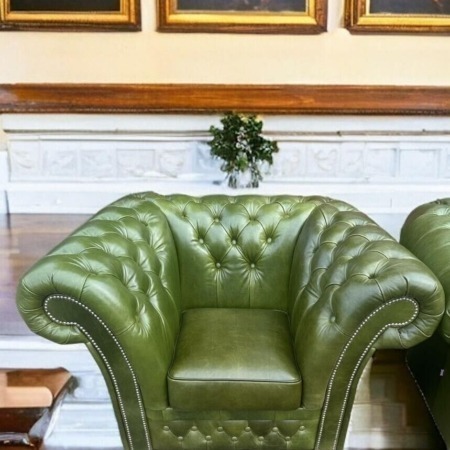 Chesterfield Luxus Leder Sessel