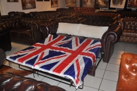 Chesterfield 3er Sitz Bett-Sofa Schlafsofa