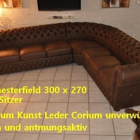 Chesterfield  Corium Eck Garnitur