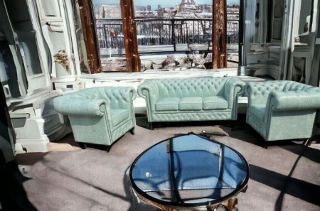 Chesterfield  3+1+1 Set Blue