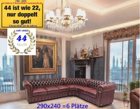 Chesterfield Eck Sofa 240×290 oder 290 x240