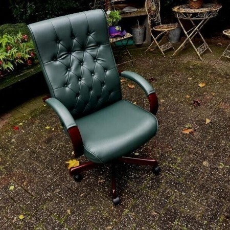 Chesterfield  Büro Leder Stuhl