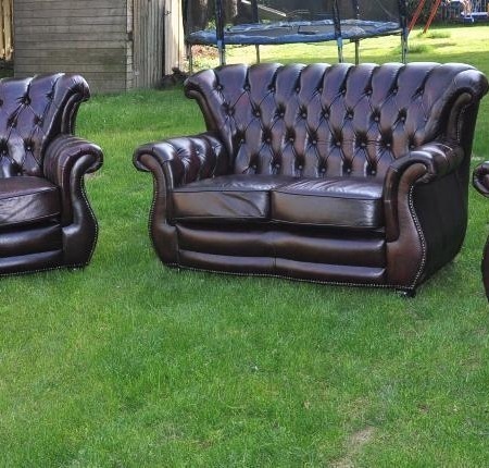 Chesterfield Möbel Set 3-2-1