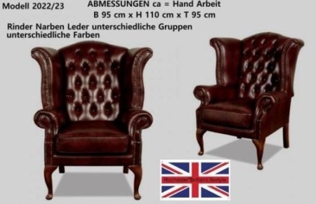 Chesterfield Kaiminsessel A100