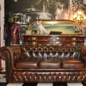 Chesterfield 3 Sitz Schlafsofa