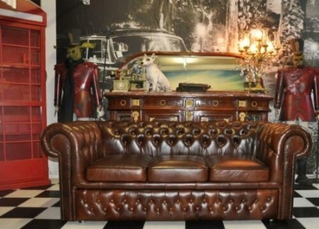Chesterfield 3 Sitz Schlafsofa