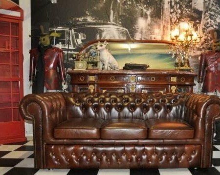 Chesterfield 3 Sitz Schlafsofa